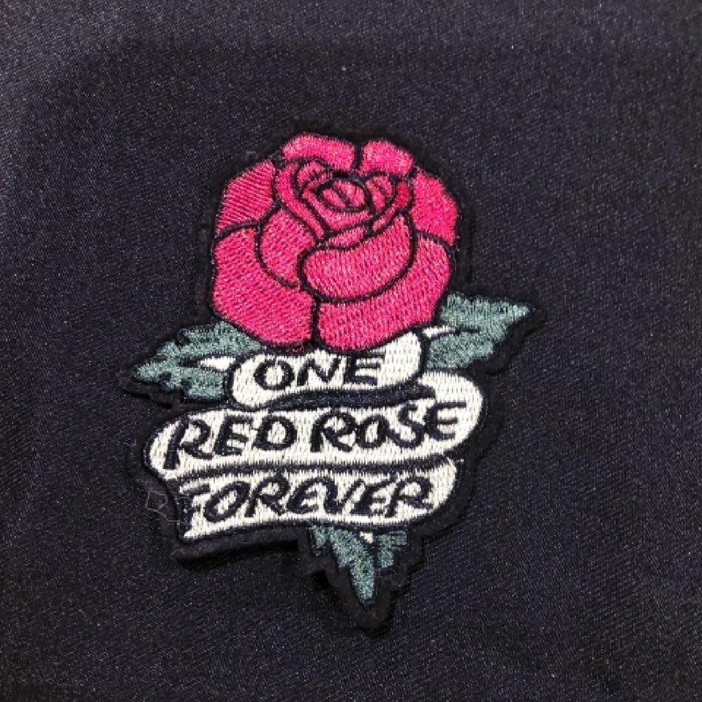 One Red Rose Embroidery Patch Iron On